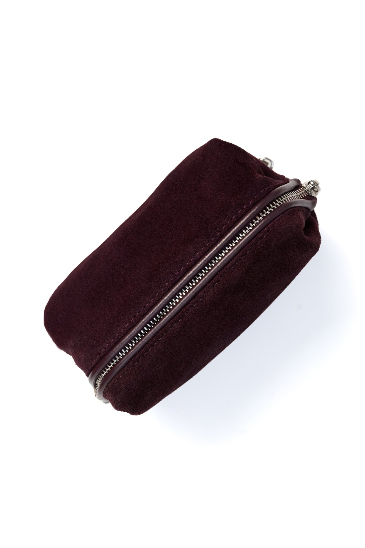 Merlot Suede Dopp Kit - Italian Suede Travel Toiletry Bag