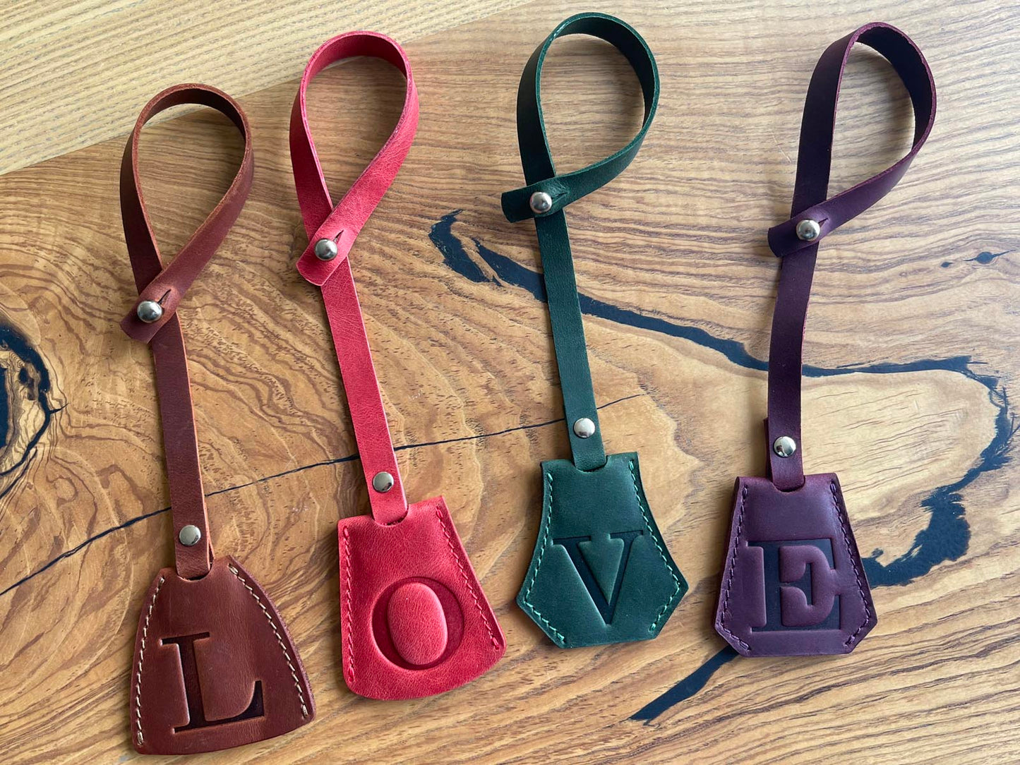 Personalized Leather KeyBell Clochette Bag Charm - Style 02