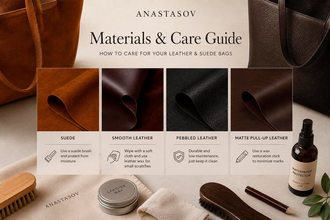 Materials & Care Guide: How to Care for Leather & Suede Bags