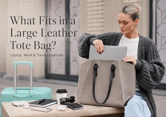 What Fits in a Large Leather Tote Bag? Laptop, Work & Travel Essentials