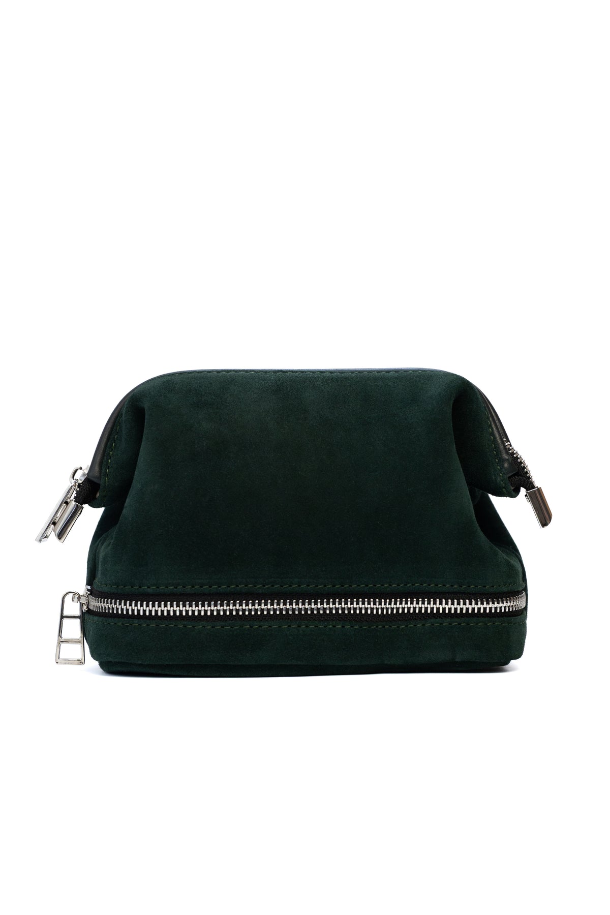 Midnight Green Suede Dopp Kit - Italian Suede Travel Toiletry Bag