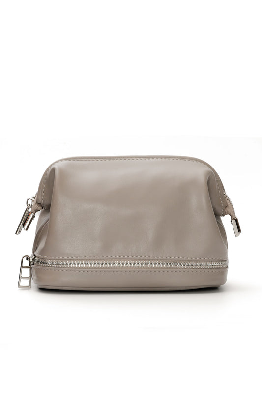 Mushroom Leather Dopp Kit - Italian Leather Toiletry Bag