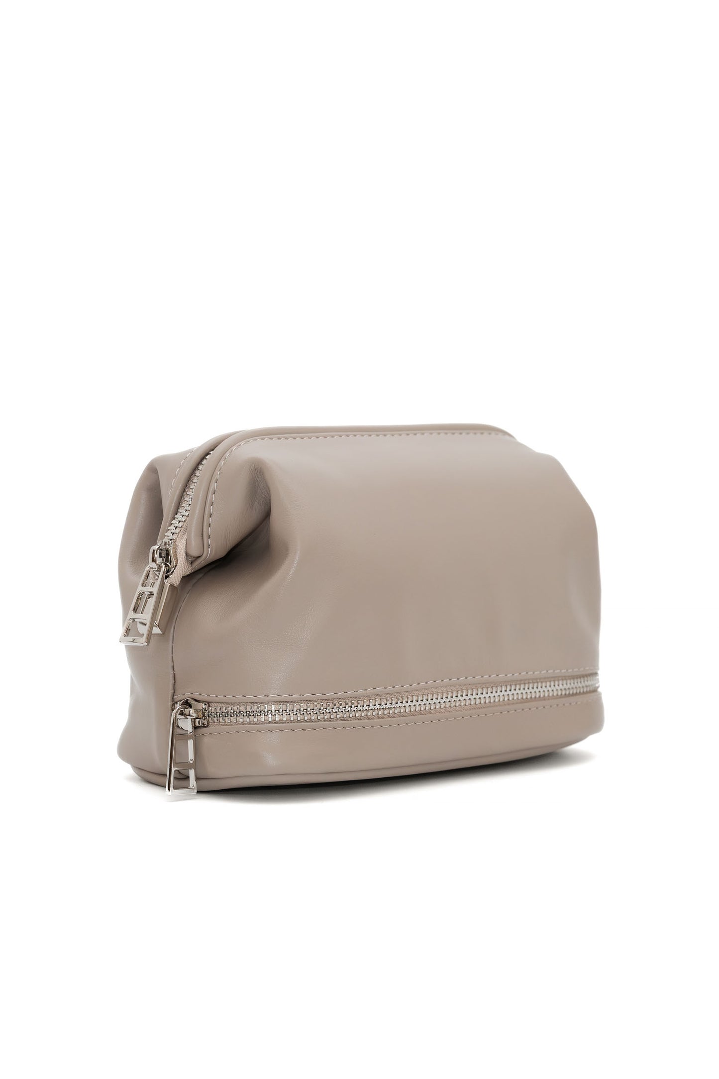 Mushroom Leather Dopp Kit - Italian Leather Toiletry Bag