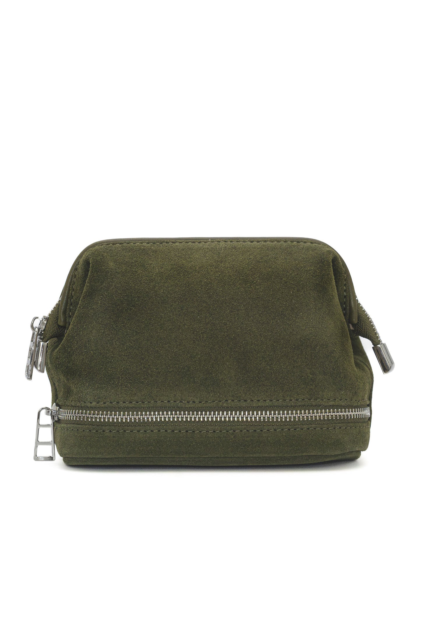 Forest Green Suede Dopp Kit - Italian Suede Toiletry Bag