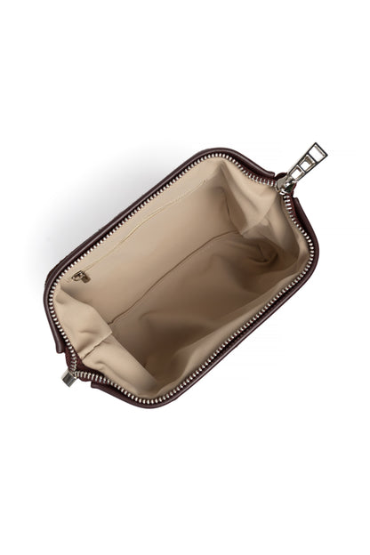 Merlot Suede Dopp Kit - Italian Suede Travel Toiletry Bag