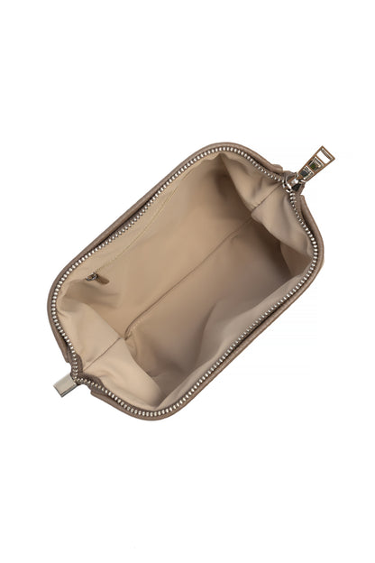 Mushroom Suede Dopp Kit - Italian Suede Travel Toiletry Bag