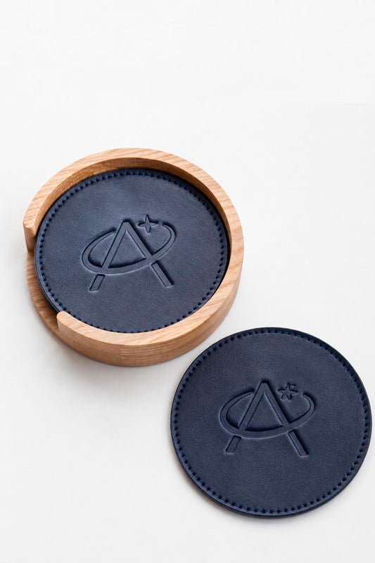 Custom Logo Leather Coasters for Business and Corporate Gifts