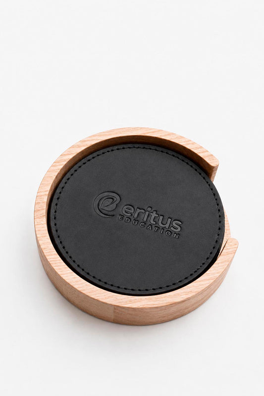 Custom Logo Leather Coasters for Business and Corporate Gifts