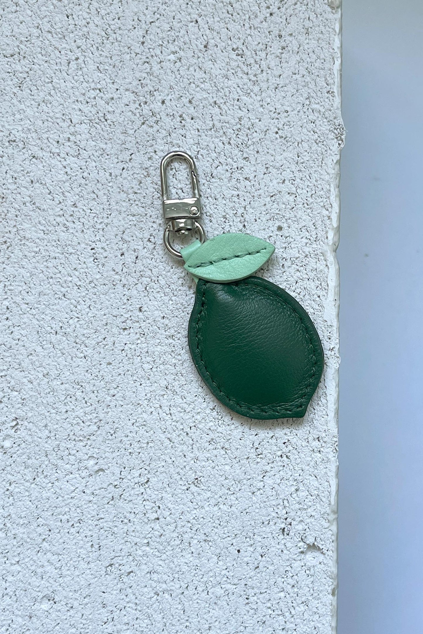 Lime Leather Charm - Set of Two