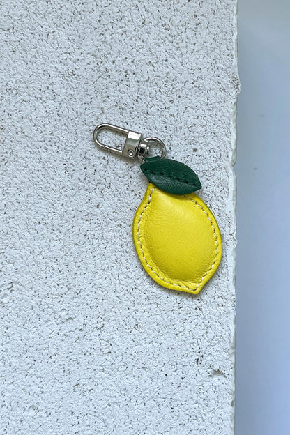 Lemon Leather Charm - Set of Two
