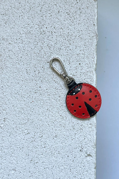 Red Ladybug Leather Charm - Set of Two