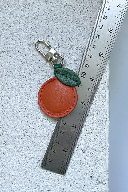 Mandarin Leather Charm - Set of Two