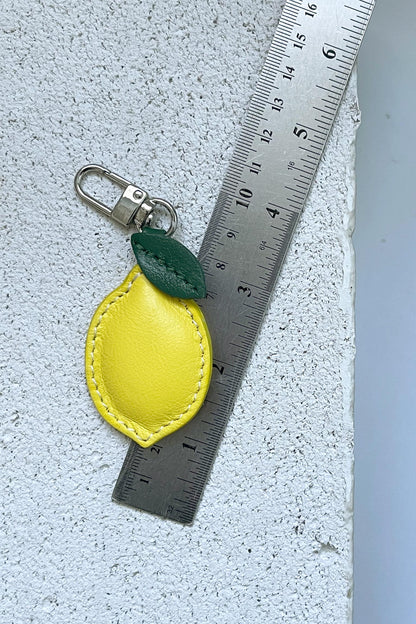 Lemon Leather Charm - Set of Two
