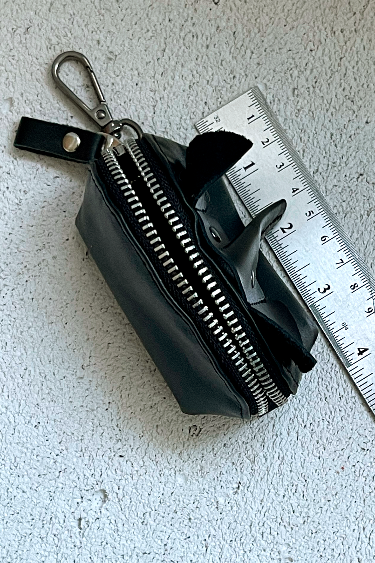 Black Elephant Mini Leather Pouch
