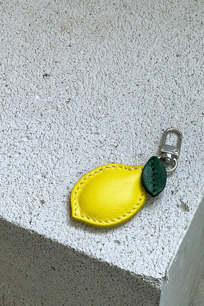 Lemon Leather Charm - Set of Two