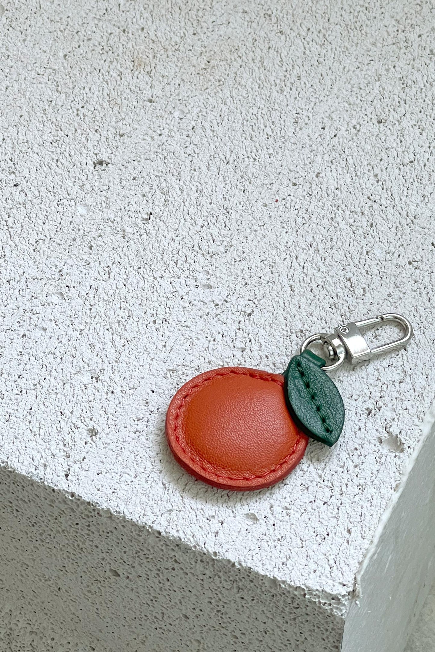 Mandarin Leather Charm - Set of Two