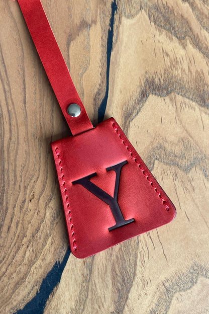 Personalized Leather KeyBell Clochette Bag Charm - Style 02