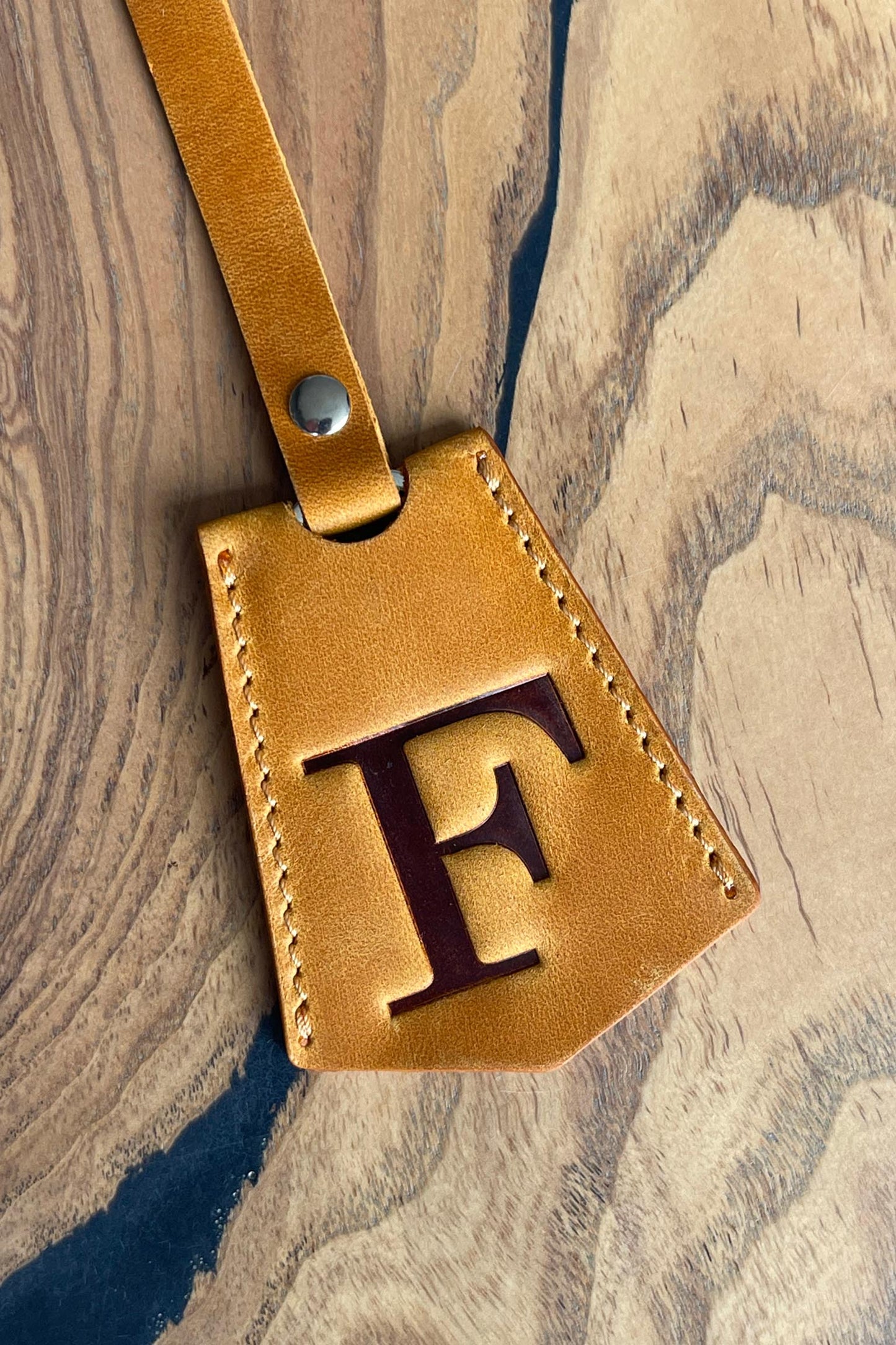 Personalized Leather KeyBell Clochette Bag Charm - Style 01