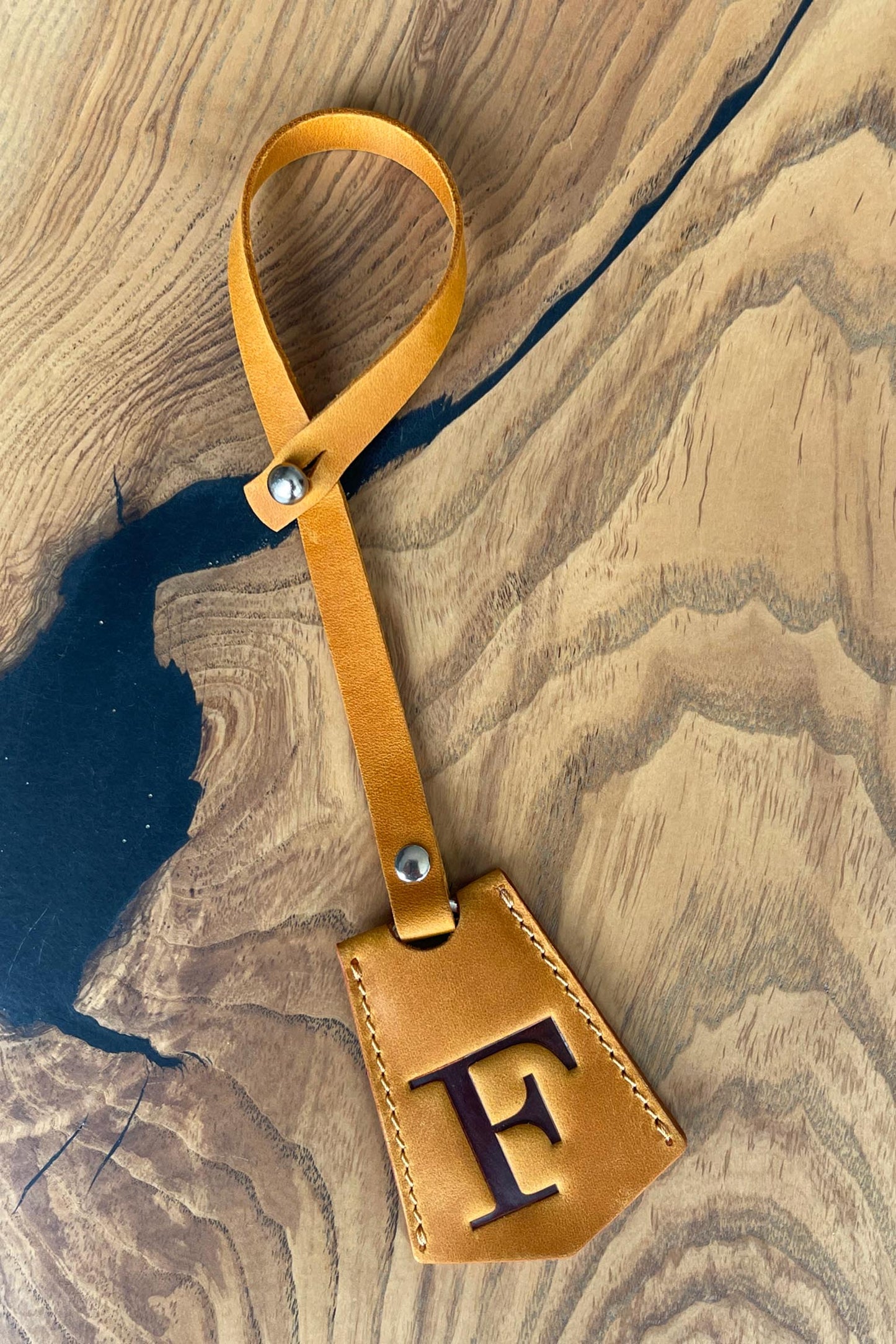 Personalized Leather KeyBell Clochette Bag Charm - Style 01