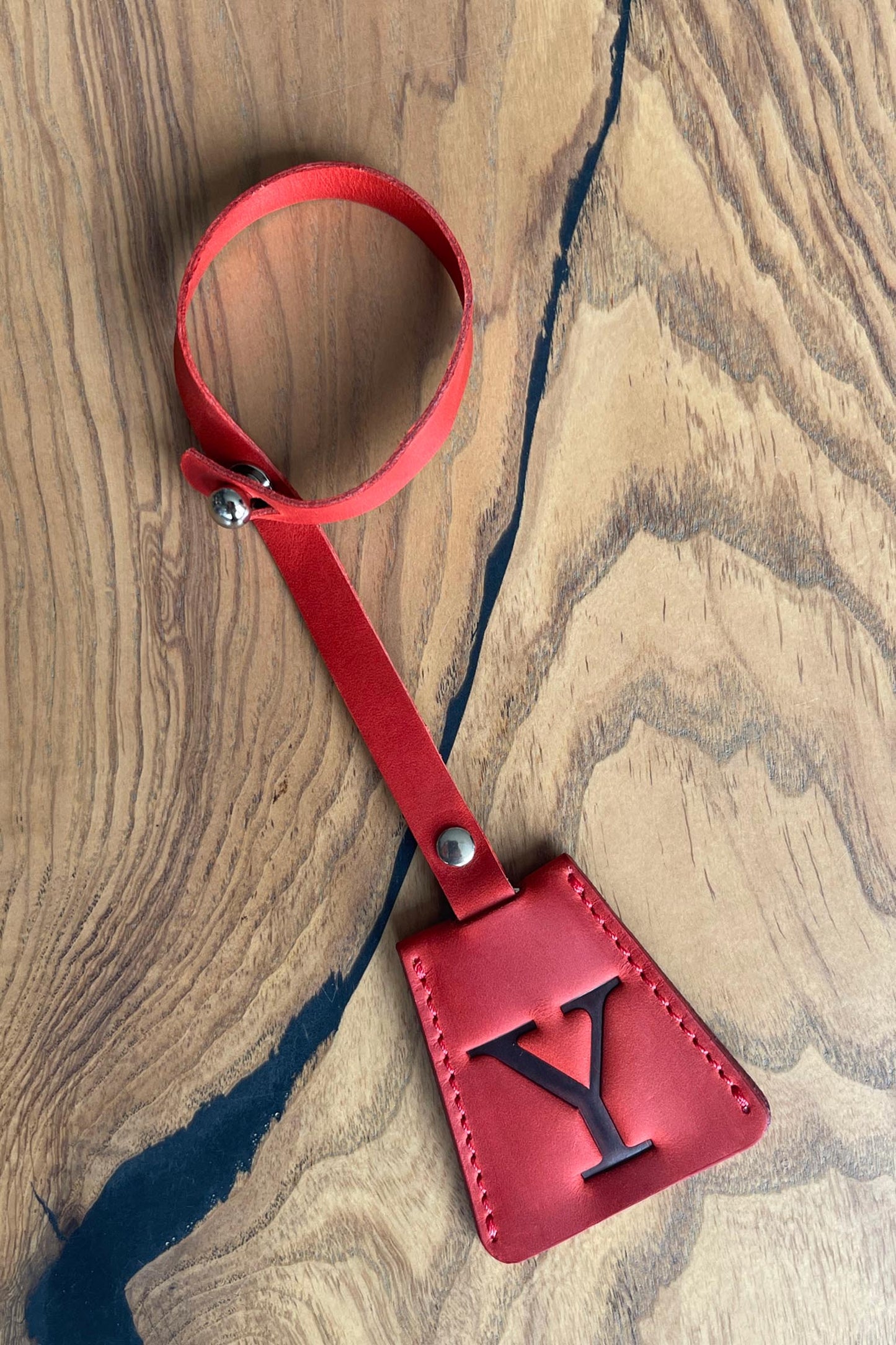 Personalized Leather KeyBell Clochette Bag Charm - Style 02