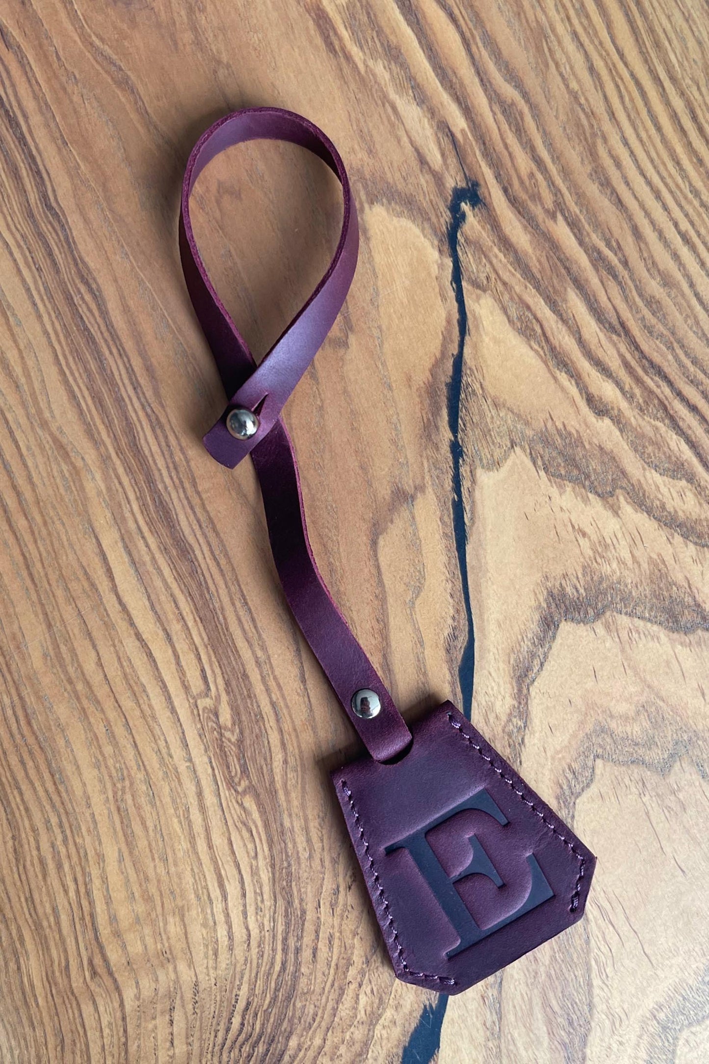 Personalized Leather KeyBell Clochette Bag Charm - Style 06