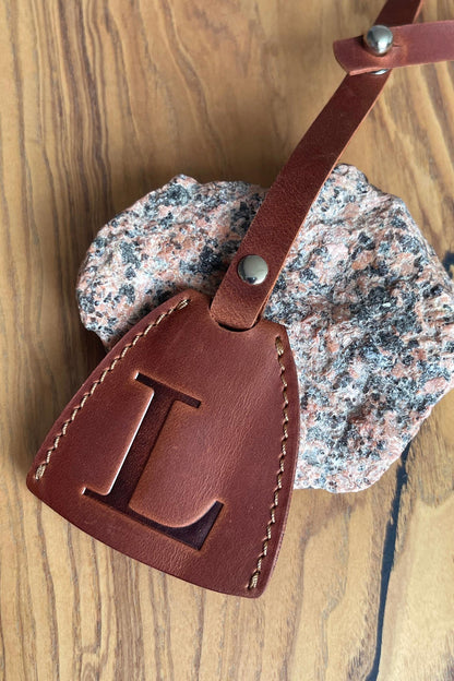 Personalized Leather KeyBell Clochette Bag Charm - Style 08