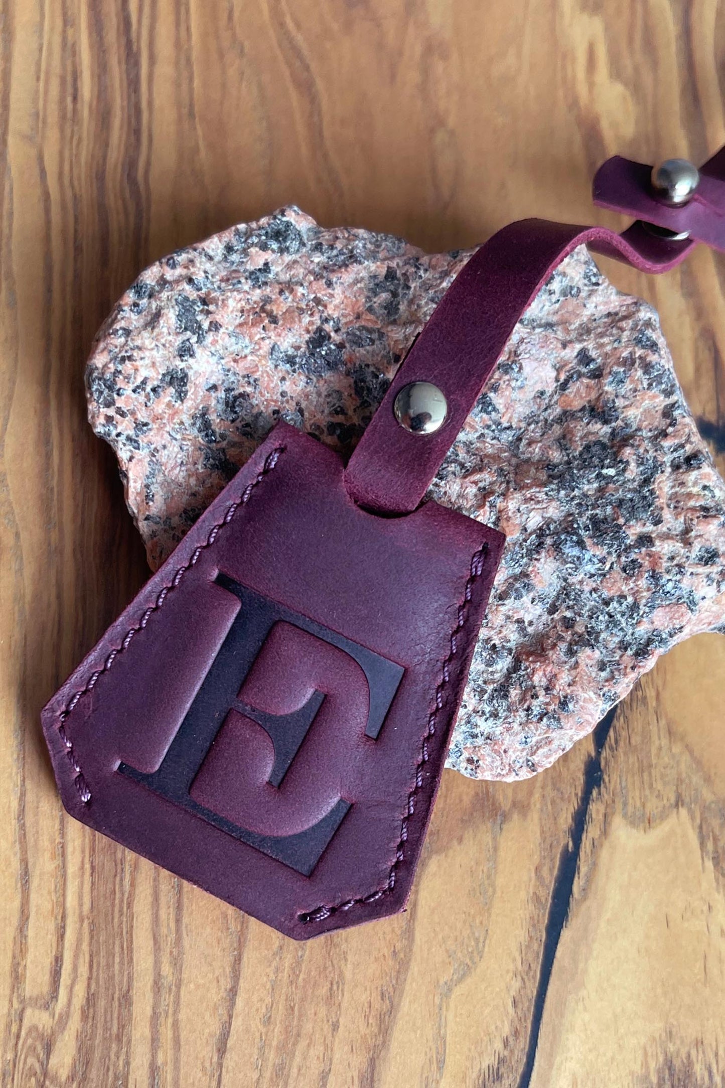 Personalized Leather KeyBell Clochette Bag Charm - Style 06