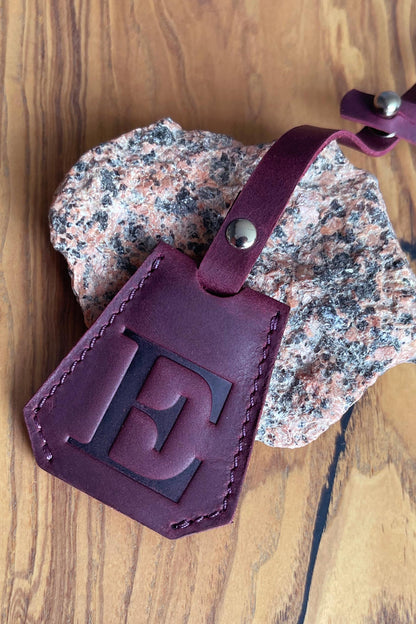 Personalized Leather KeyBell Clochette Bag Charm - Style 06