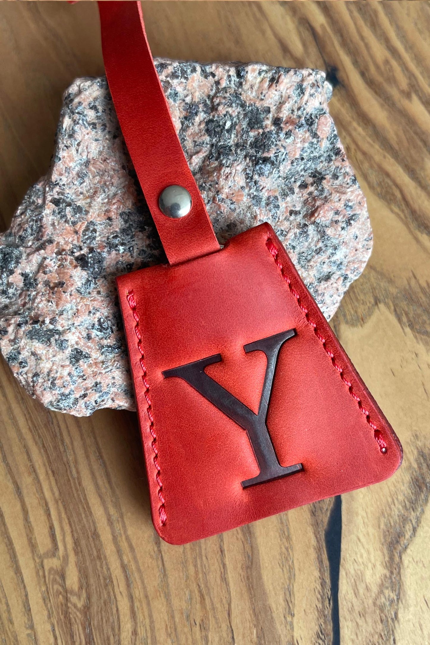 Personalized Leather KeyBell Clochette Bag Charm - Style 02