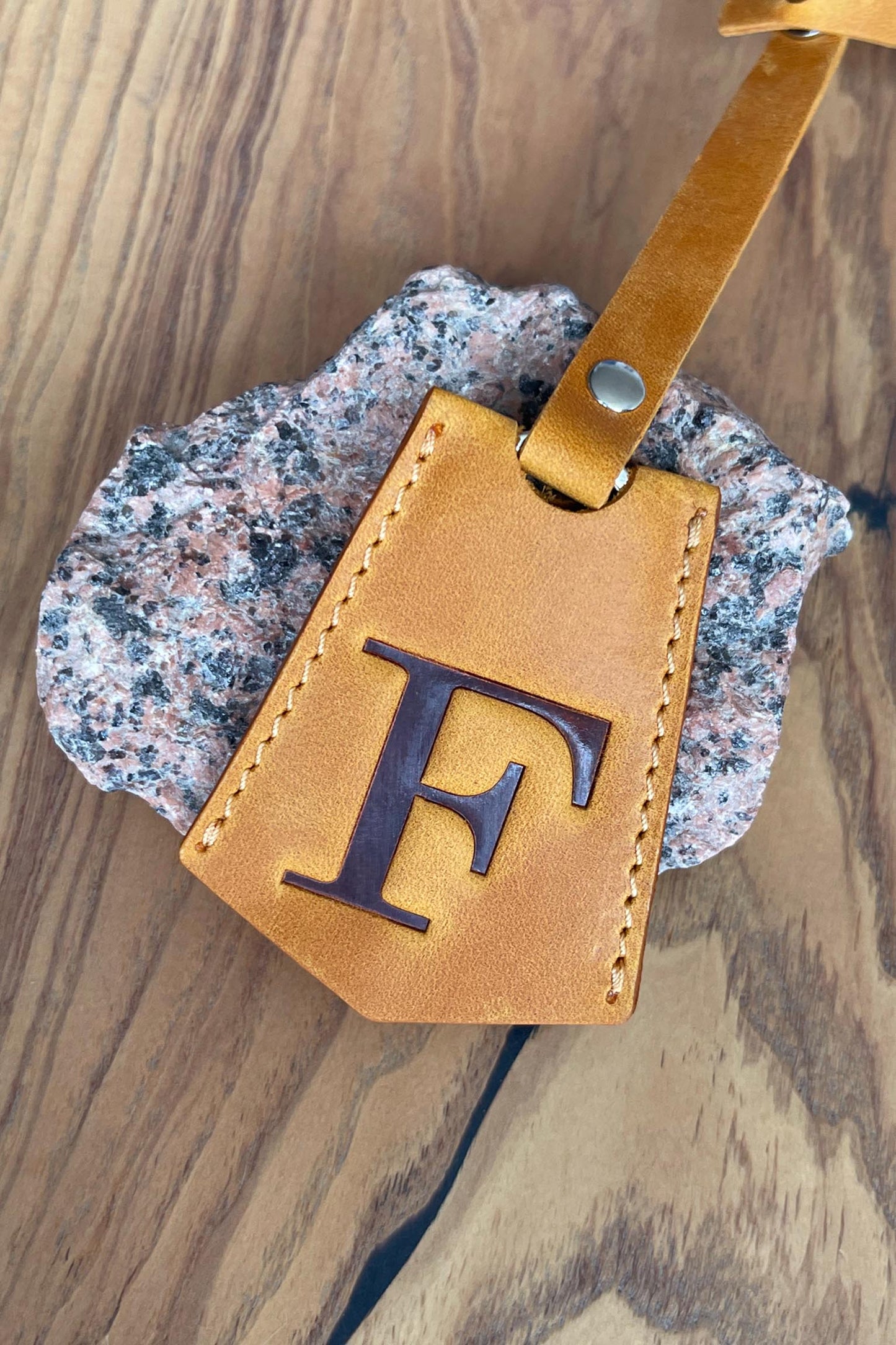 Personalized Leather KeyBell Clochette Bag Charm - Style 01