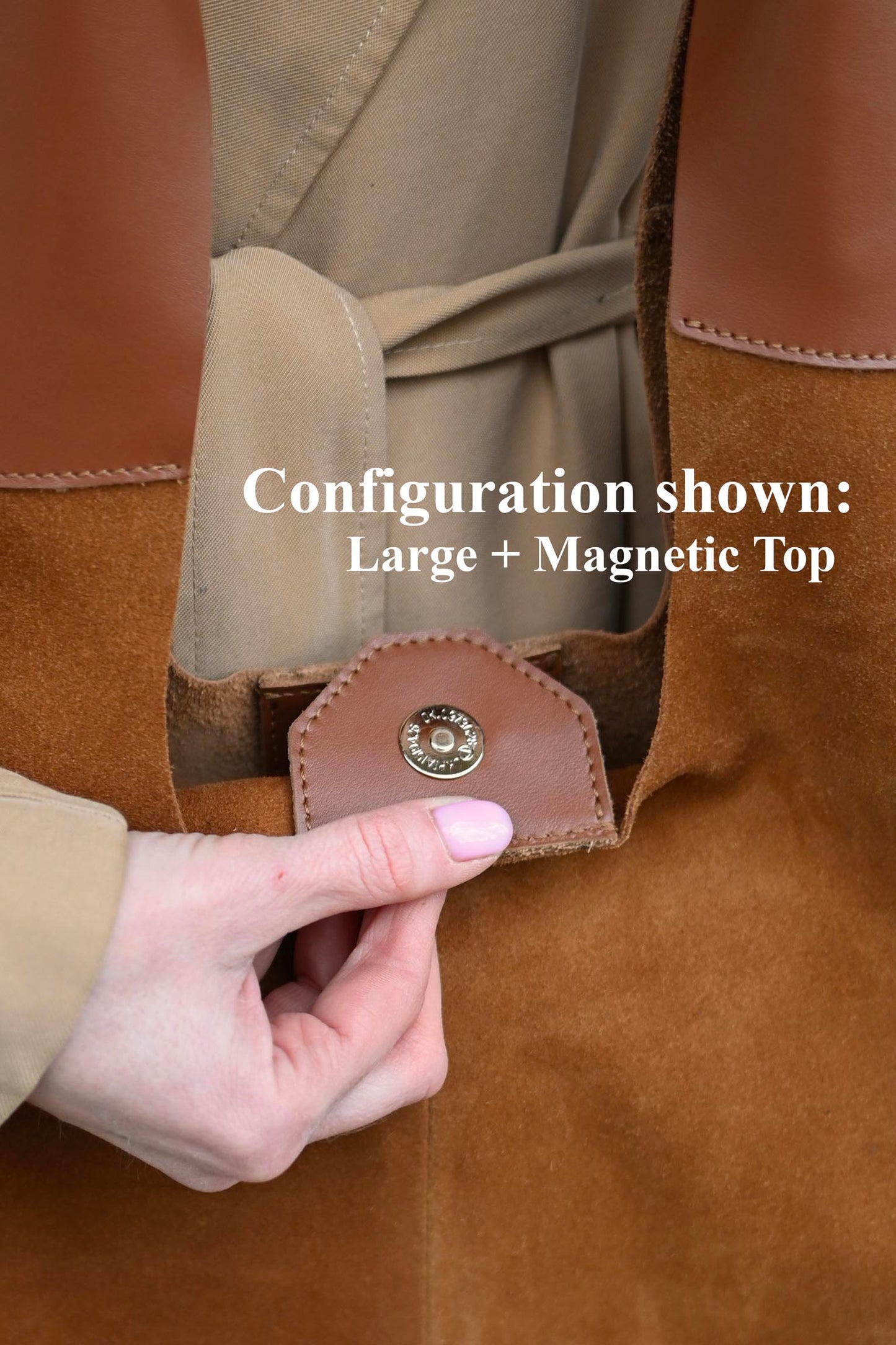 Large Suede & Leather Hobo Bag - Slouchy Shoulder Tote in Warm Tan Mix