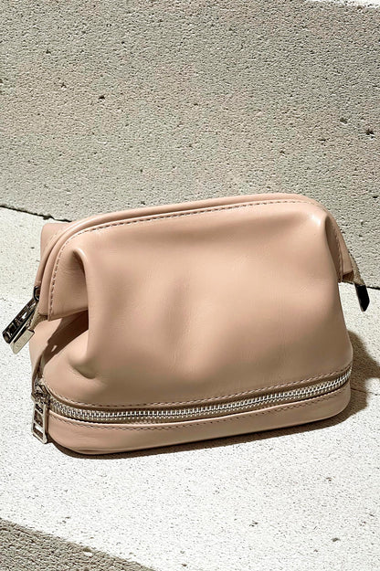 Blush Leather Dopp Kit - Italian Leather Toiletry Bag