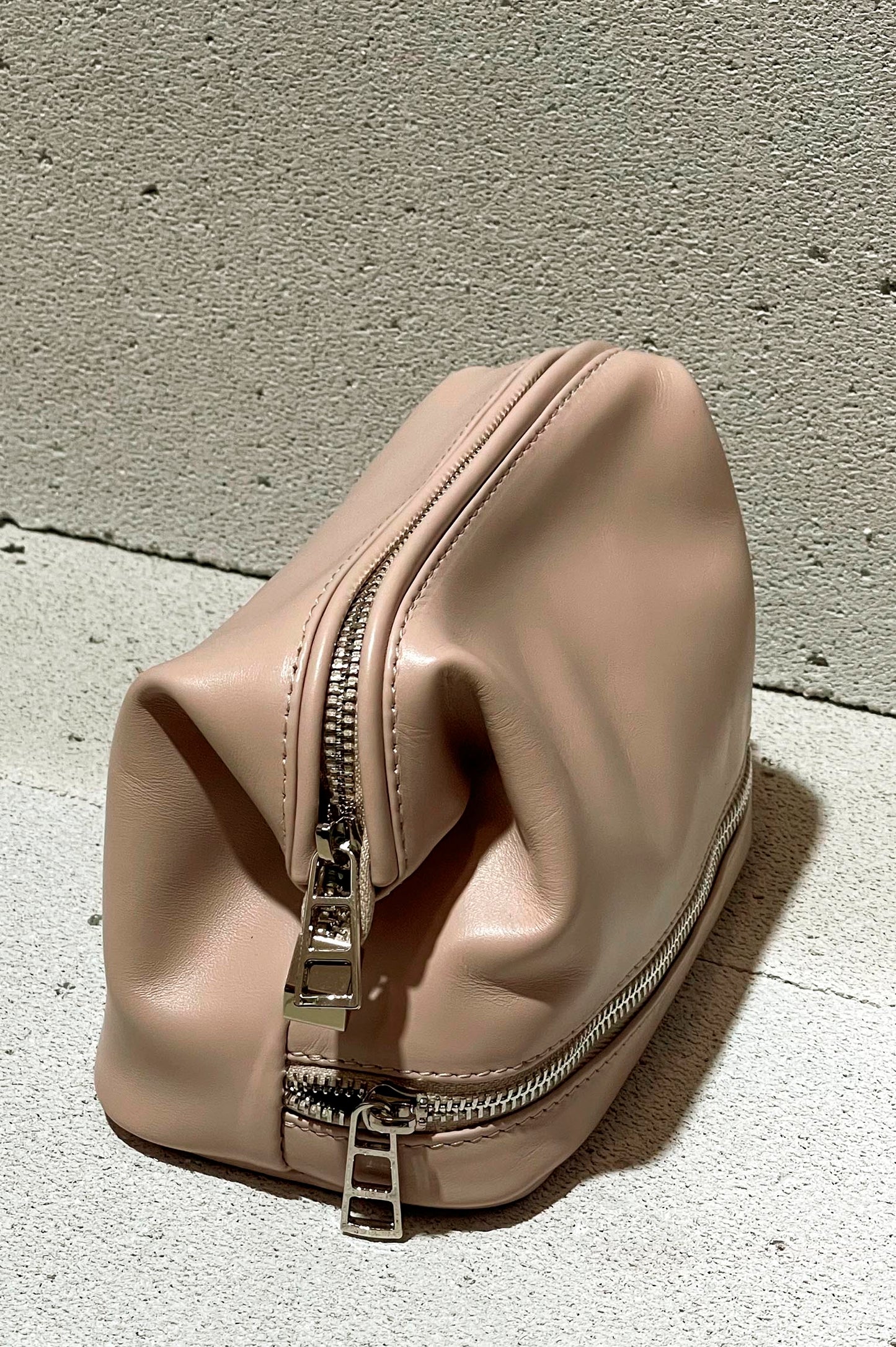 Blush Leather Dopp Kit - Italian Leather Toiletry Bag