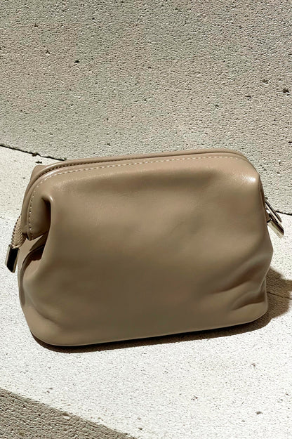 Mushroom Leather Dopp Kit - Italian Leather Toiletry Bag
