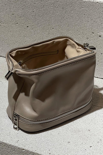 Mushroom Leather Dopp Kit - Italian Leather Toiletry Bag