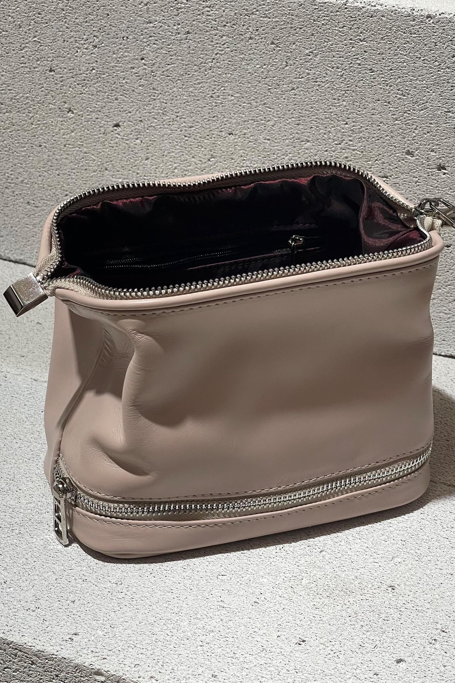 Blush Leather Dopp Kit - Italian Leather Toiletry Bag