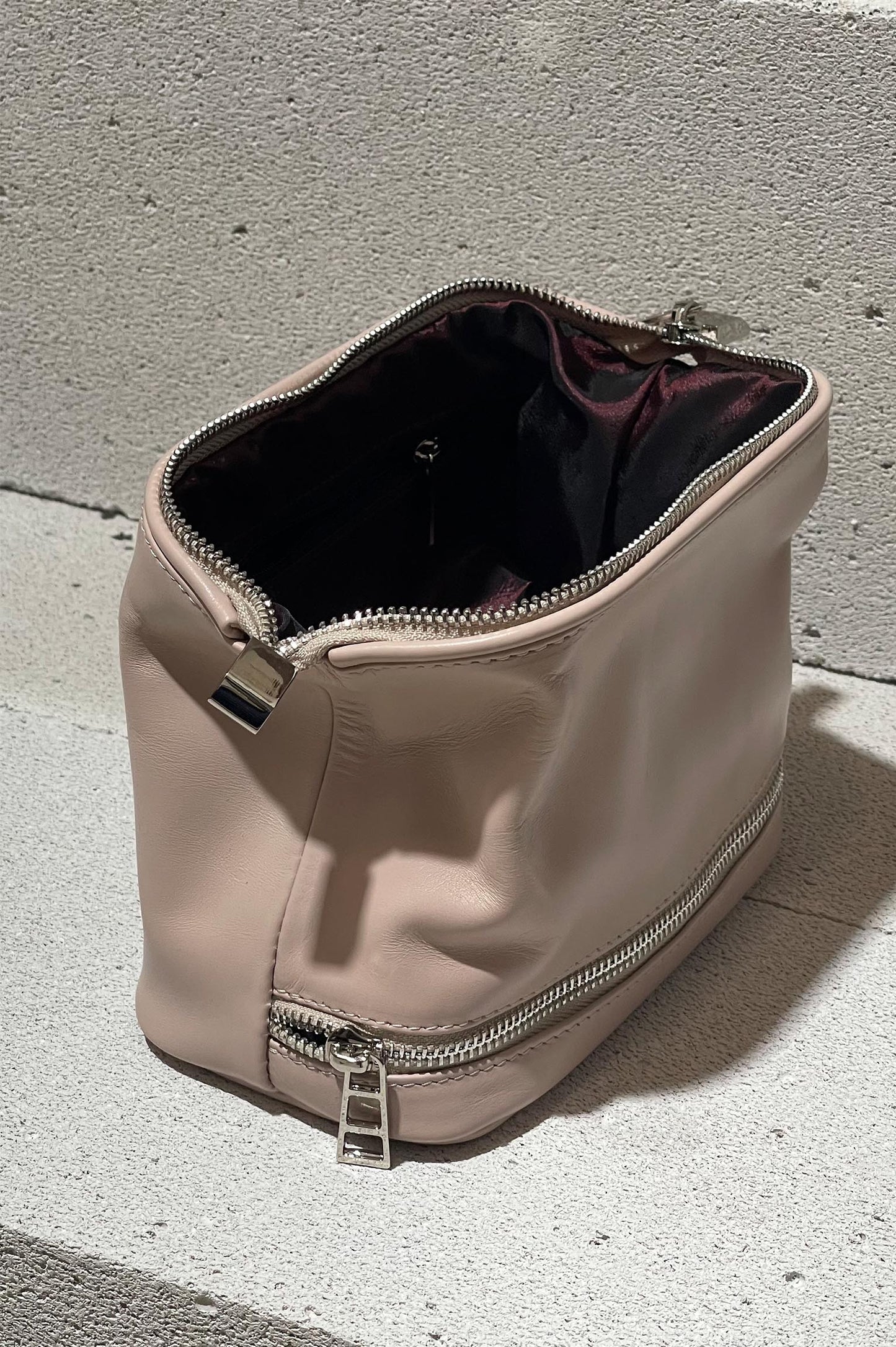 Blush Leather Dopp Kit - Italian Leather Toiletry Bag