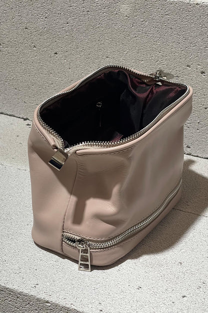 Blush Leather Dopp Kit - Italian Leather Toiletry Bag