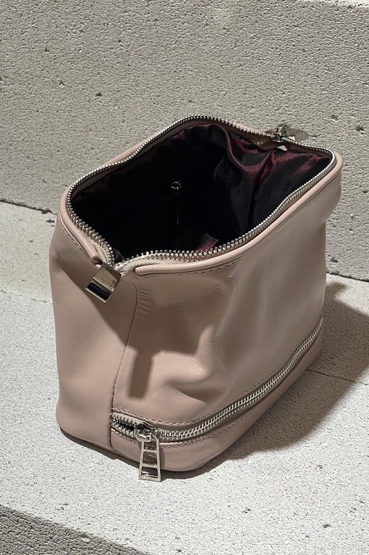 Blush Leather Dopp Kit - Italian Leather Toiletry Bag