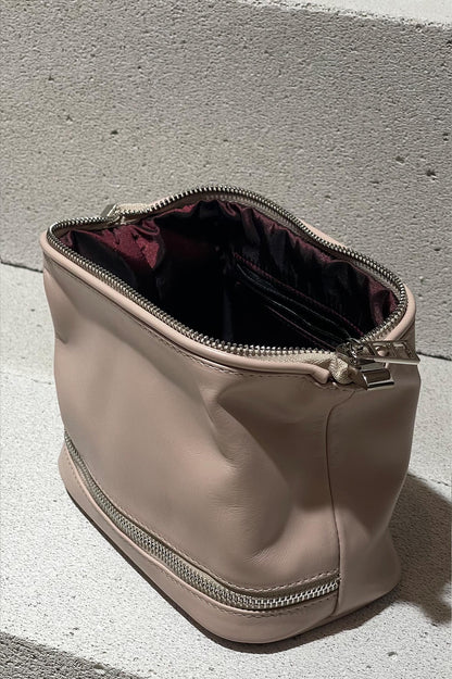 Blush Leather Dopp Kit - Italian Leather Toiletry Bag