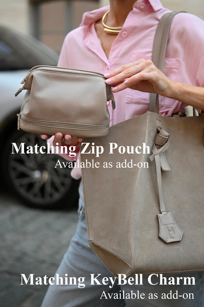 Mushroom Suede Large Tote Bag