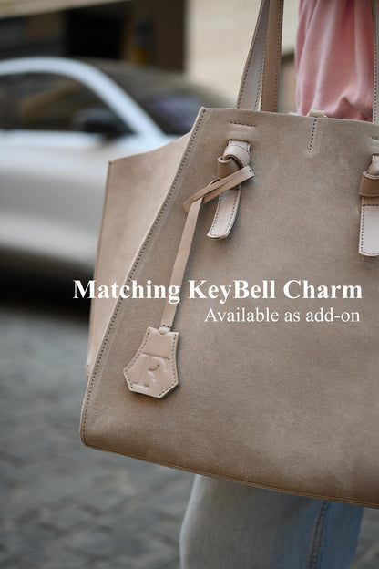 Mushroom Suede Large Tote Bag