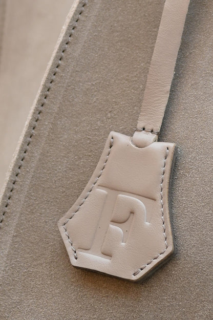 Smooth Leather Initial Bag Charm - Mushroom Clochette Design No.05