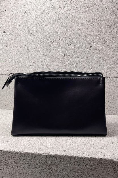 Mahogany Brown Smooth Leather Toiletry Bag - Classic Rectangular Travel Pouch